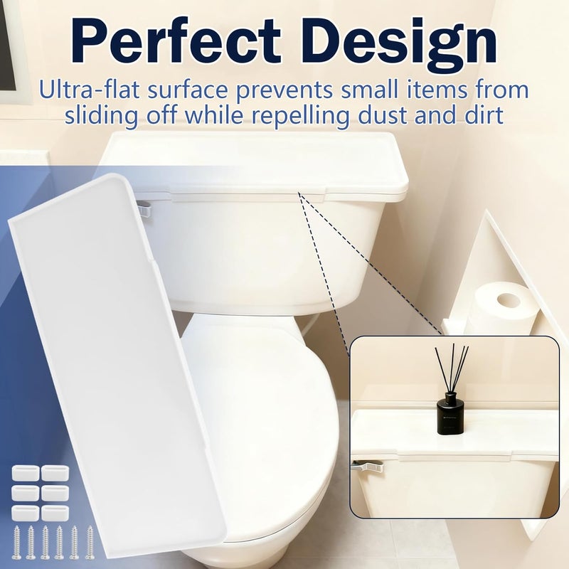 Shahn 40271 Universal Toilet Tank Lid Cover Replacement, Adjustable, Fits Most Standard Toilets (White) - Image 5